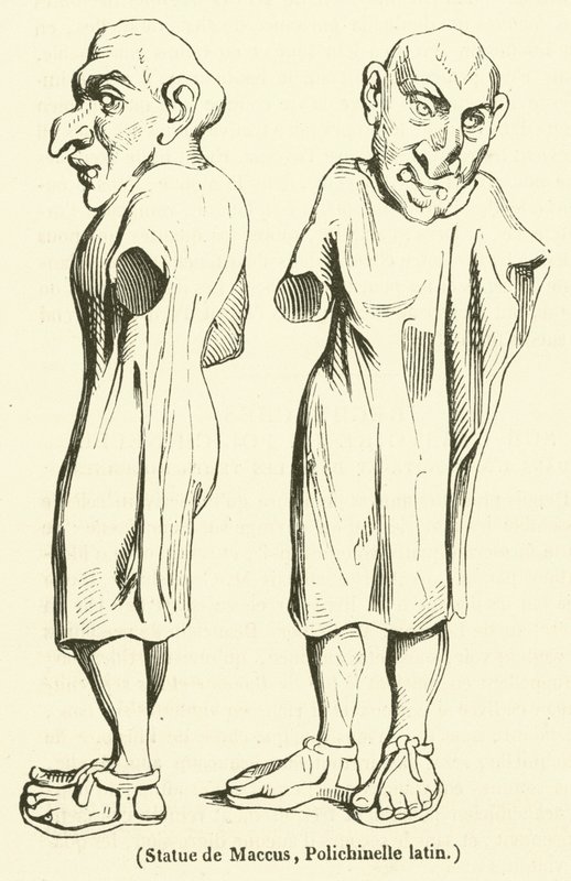 Socha Maccus, Polichinelle latin (rytina) od French School