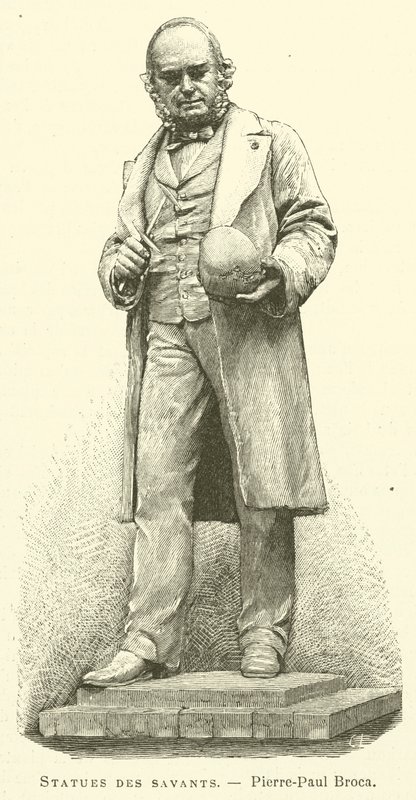 Sochy učenců, Pierre-Paul Broca (rytina) od French School