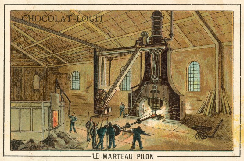 Parní kladivo (chromolitho) od French School