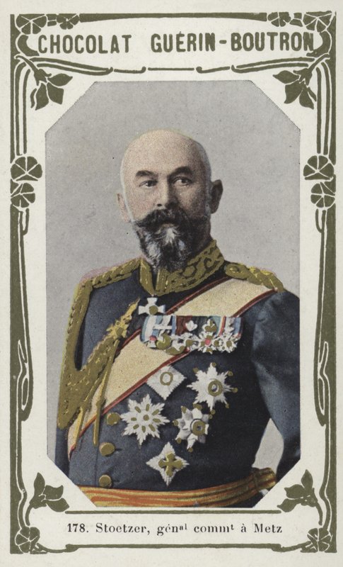 Stoetzer, generální velitel Metz (barevné foto) od French School