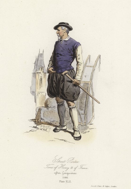 Pouliční vrátný z doby francouzského Jindřicha III od French School