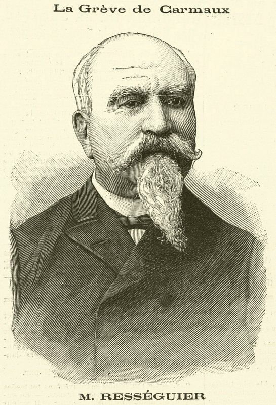Stávka sklářů v Carmaux, Francie (rytina) od French School