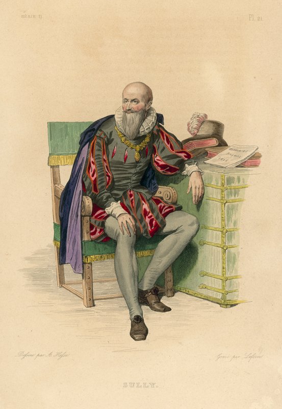 Sully (barevné rytí) od French School