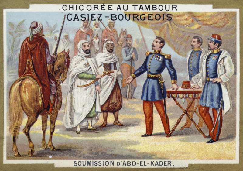 Vzdání se Abdelkadera Francouzům, Alžírsko, 1847 od French School