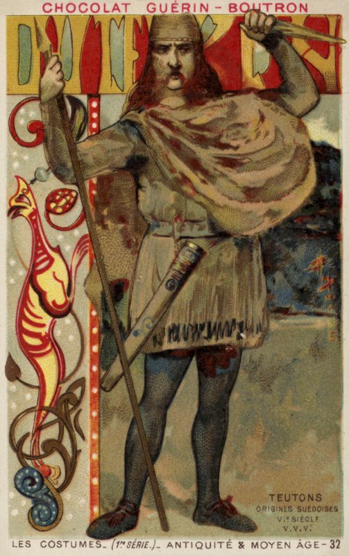 Kostým švédských Vikingů, 6. století od French School