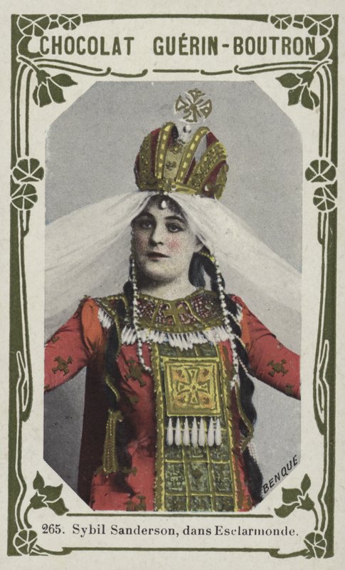Sybil Sanderson, dans Esclarmonde (barevné foto) od French School
