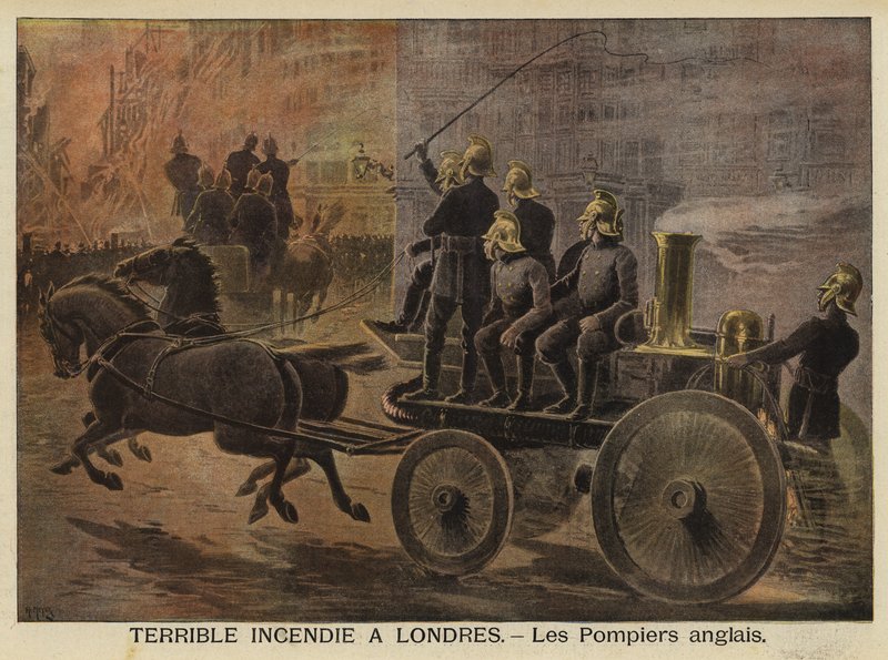 Hrozný požár v Londýně, 1897 od French School