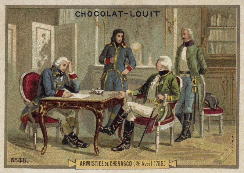Příměří Cherasco, 26. dubna 1796 od French School
