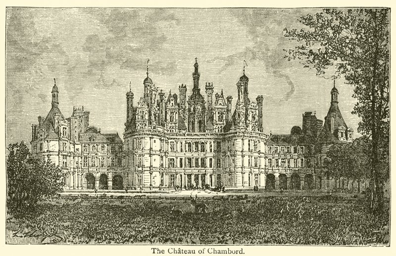 Zámek Chambord (rytina) od French School
