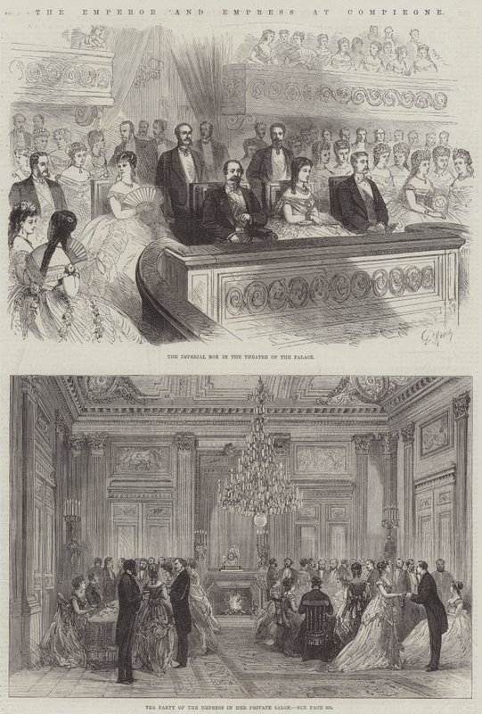 Císař a císařovna v Compiegne od French School