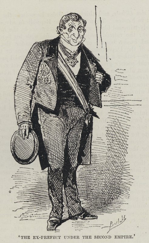 "Bývalý prefekt za druhého císařství" (rytina) od French School