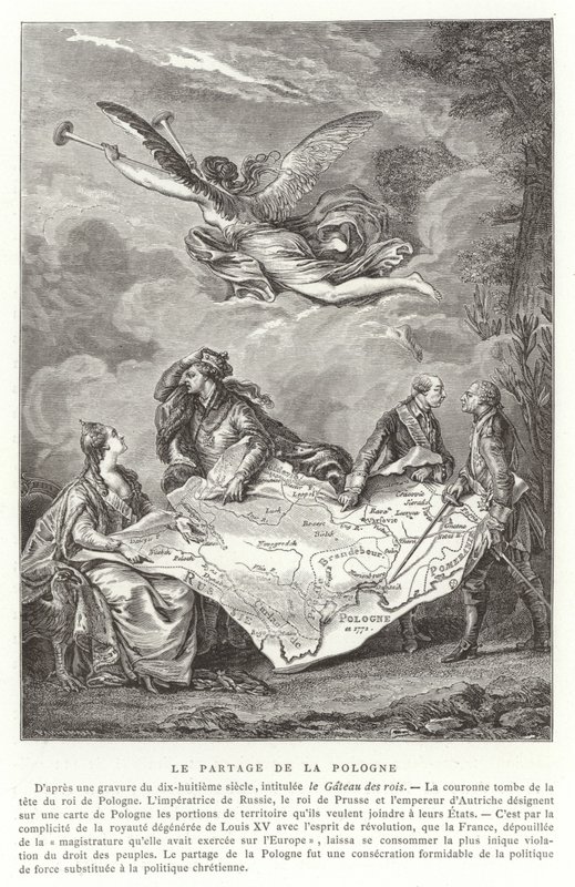Rozdělení Polska, 1772 od French School
