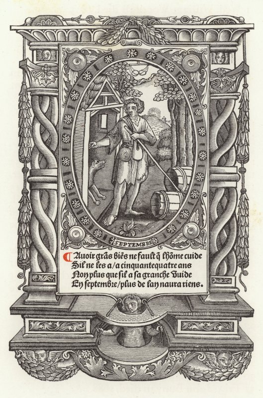 Dvanáct věků člověka: září (litho) od French School