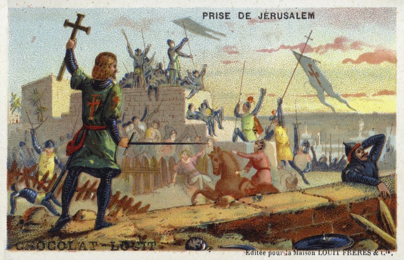 Dobytí Jeruzaléma, první křížová výprava, 1099 od French School