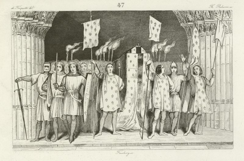 Mrtvé nemluvně Jan I. prohlásil králem Francie, 1316 od French School