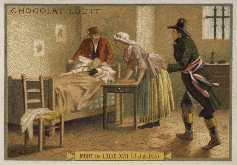 Smrt Ludvíka XVII Francie, 8. června 1795 od French School