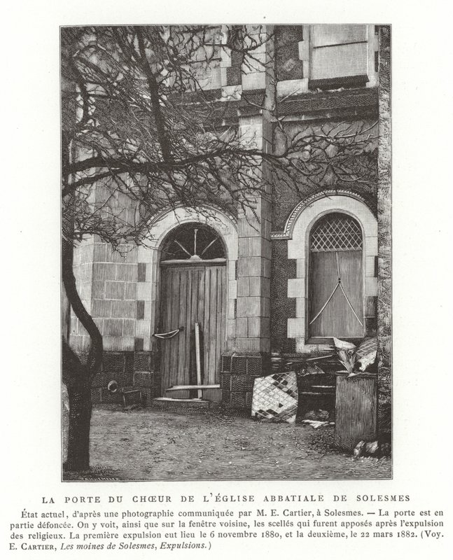 Dveře na kůr opatského kostela Solesmes, Francie od French School