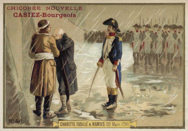 Poprava royalistického generála Francoise de Charette, Nantes, 29. března 1796 od French School