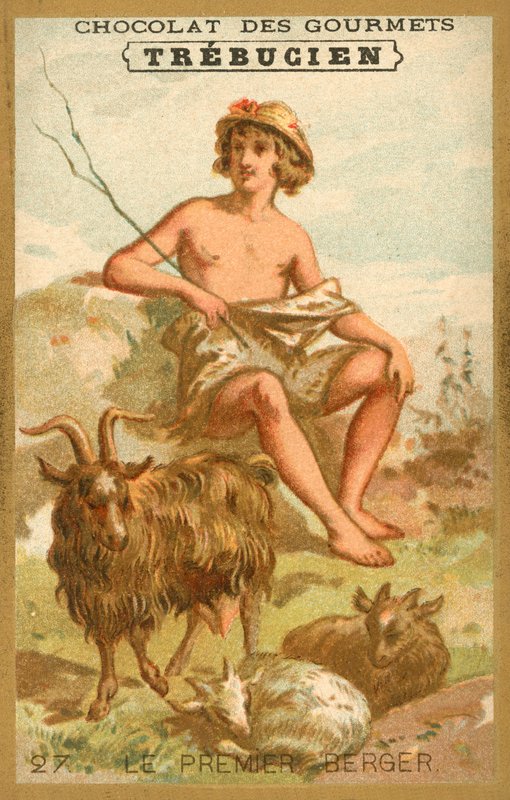 První pastýř (chromolitho) od French School