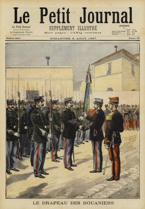 Vlajka celníků, Bordeaux, Francie, 1897 od French School