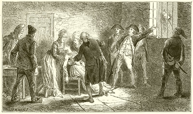 Hlava princezny z Lamballe ukázaná královně od French School