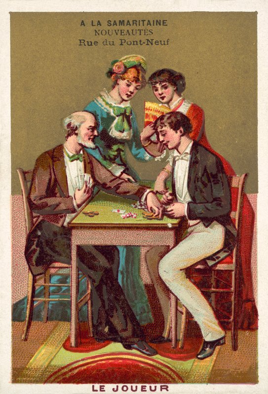 hráč (chromolitho) od French School