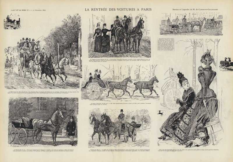 Návrat kočárů do Paříže (litho) od French School
