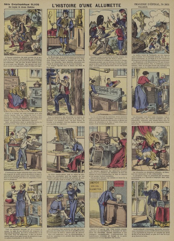 Příběh zápasu (color litho) od French School