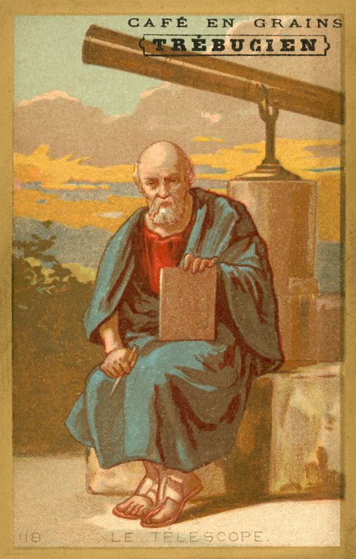 Dalekohled (chromolitho) od French School