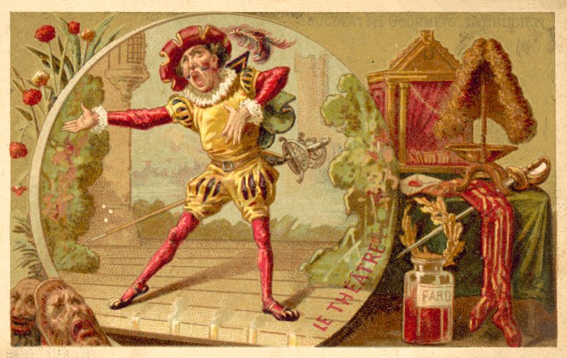 Divadlo (chromolitho) od French School