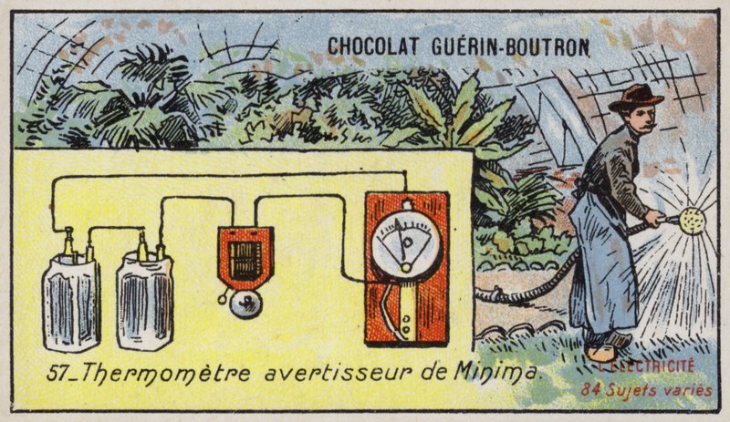 Teploměr s alarmem minimální teploty (chromolitho) od French School