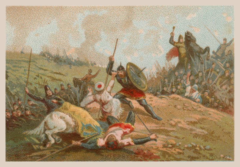 Thierry II., francouzský král v letech 720-737 od French School
