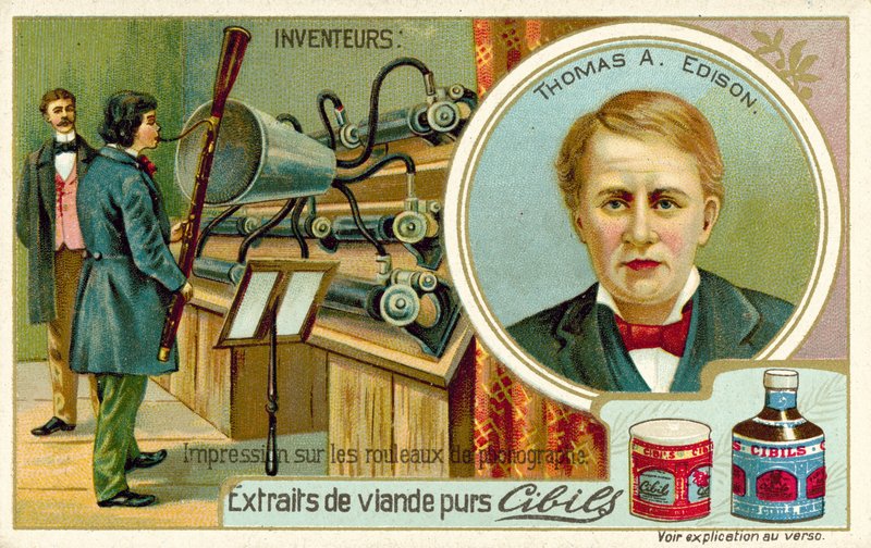 Thomas A Edison, vynálezce - nahrávání fonografu od French School