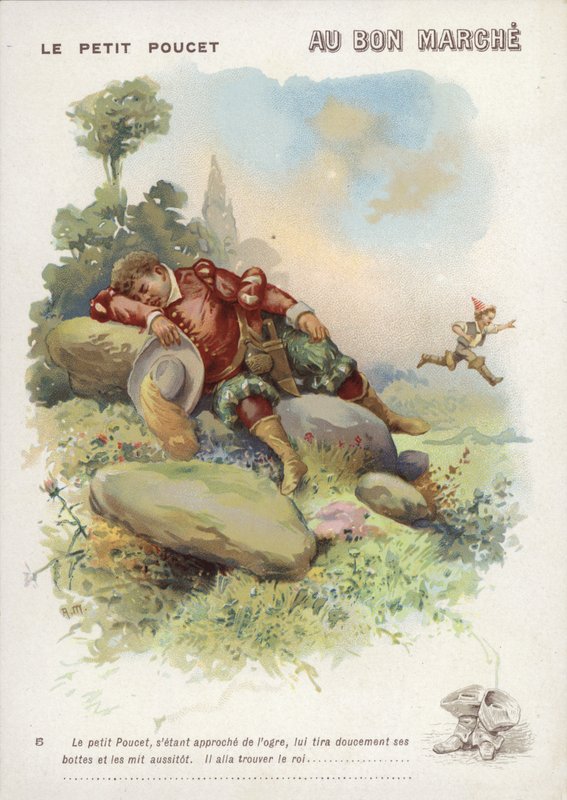 Tom Thumb, Ogre Sleeping od French School