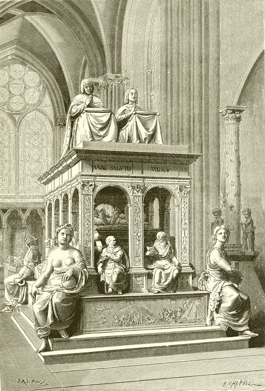 Hrob Ludvíka XII a Anny de Bretagne v Saint Denis od French School