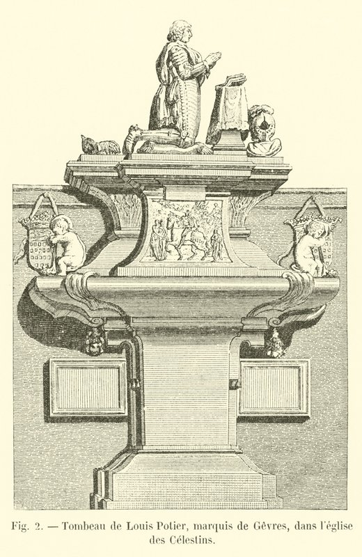 Hrobka Louise Potiera, markýze z Gesvres, v kostele Celestins od French School
