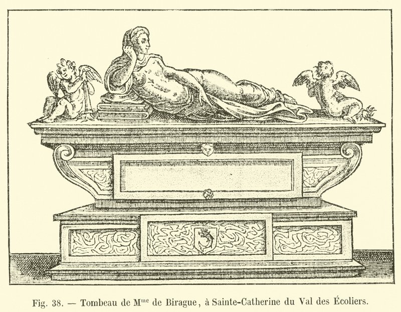 Hrobka Madame de Birague, v Sainte-Catherine du Val des Ecoliers od French School