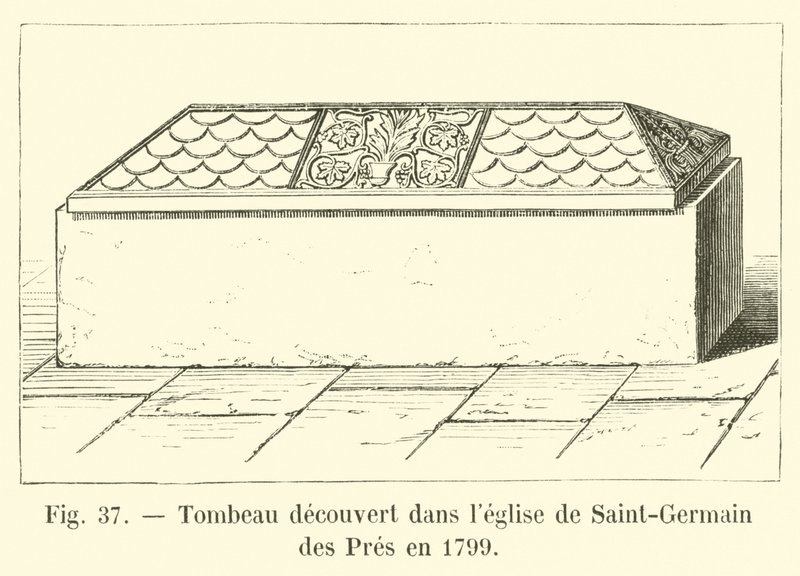 Hrobka objevena v kostele Saint-Germain des Pres v roce 1799 od French School