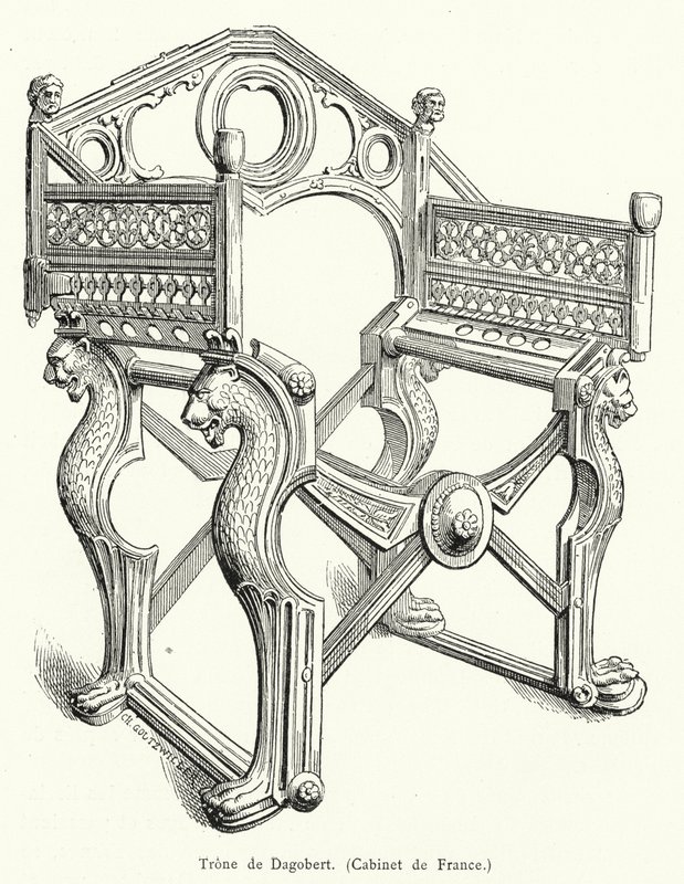 Throne of Dagobert (rytina) od French School
