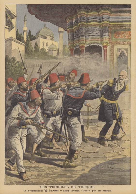 Problémy v Turecku (color litho) od French School
