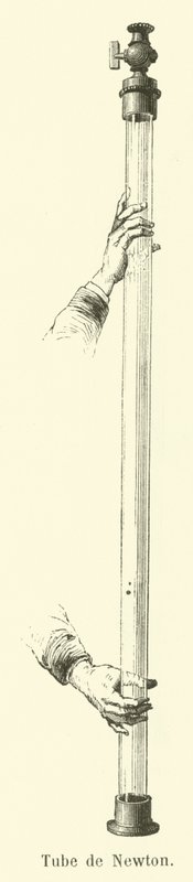 Tube of Isaac Newton (rytina) od French School