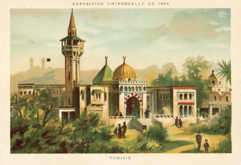 Tunisko, výstava Universelle 1889, Paříž od French School