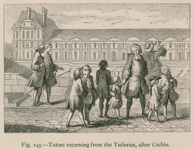 Učitelé vracející se z Tuileries po Cochinovi od French School