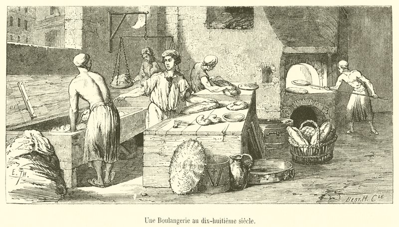 Une Boulangerie au dix-huitieme siecle od French School