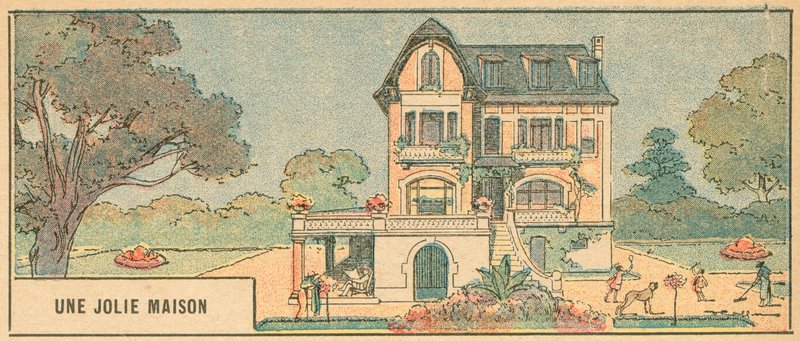 A Pretty House (barevné lito) od French School