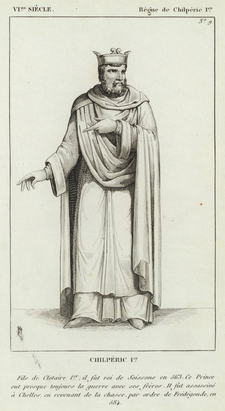 VI Siecle, Regne de Chilperic Ier, Chilperic Ier (rytina) od French School