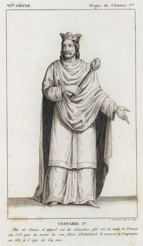 VI Century, Reign of Clotaire I, Clotaire I (rytina) od French School