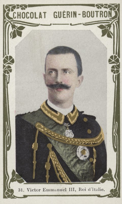 Victor Emmanuel III, Roi dItalie (barevné foto) od French School