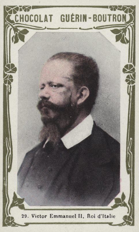 Viktor Emanuel II., italský král (barevná fotografie) od French School