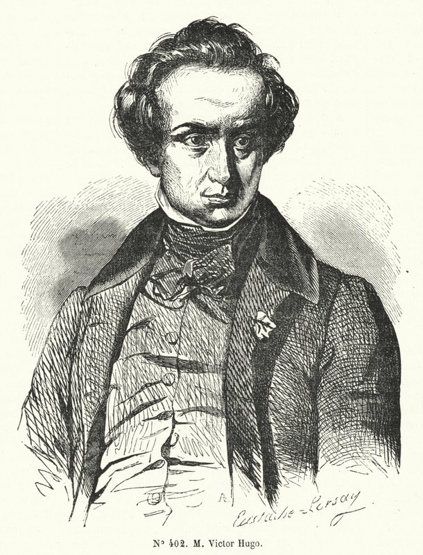 Victor Hugo , francouzský romanopisec a dramatik (rytina) od French School